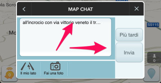 Basta scrivere un messaggio sulla map chat...