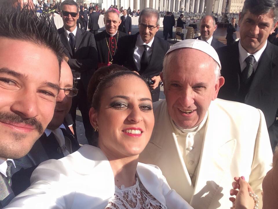 Un selfie con Papa Francesco
