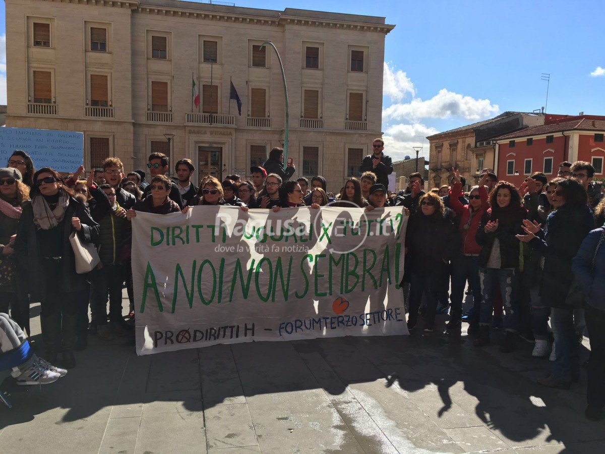 La protesta per i disabili