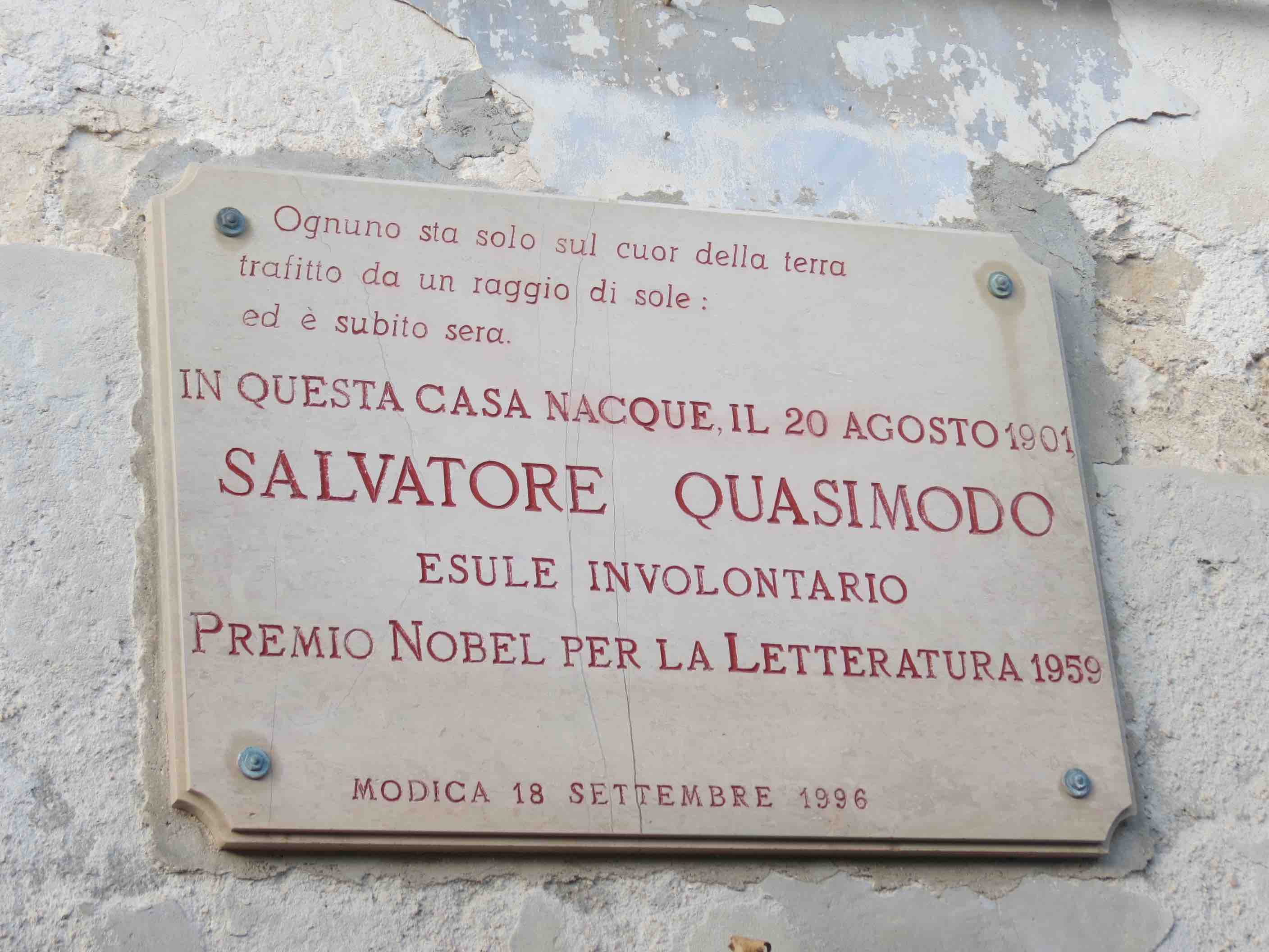 Poesia Di Natale Quasimodo.La Casa Natale Salvatore Quasimodo Di Modica Entra A Far Parte Delle Case Della Memoria