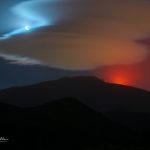Earthshine Moon and Lenticular Cloud Over Mount Etna Eruption Unesco World Heritage Site 3