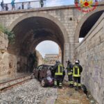 auto nella scarpata, ragusa