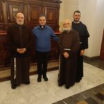 Fra Alessandro con i parroci padre Giorgio, padre Marcellino e padre Salvatore