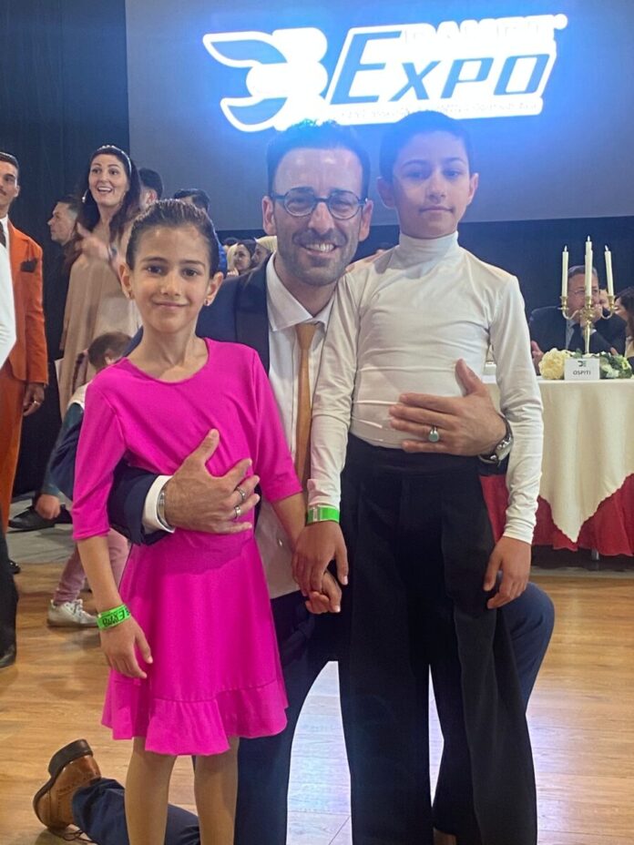 Benedetta e Leadro con il coach Lorenzo