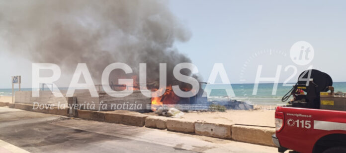 fiamme, chalet Marina di Acate