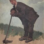 Enrico Maltese, Vecchio Contadino, olio su cartoncino, 28×18,5 cm, s.d.