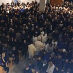 I numerosi fedeli presenti