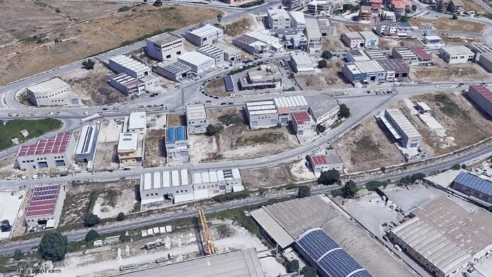 Zona artigianale Ragusa vista dall'alto
