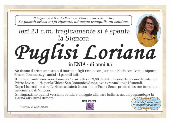 manifesto funebre Puglisi