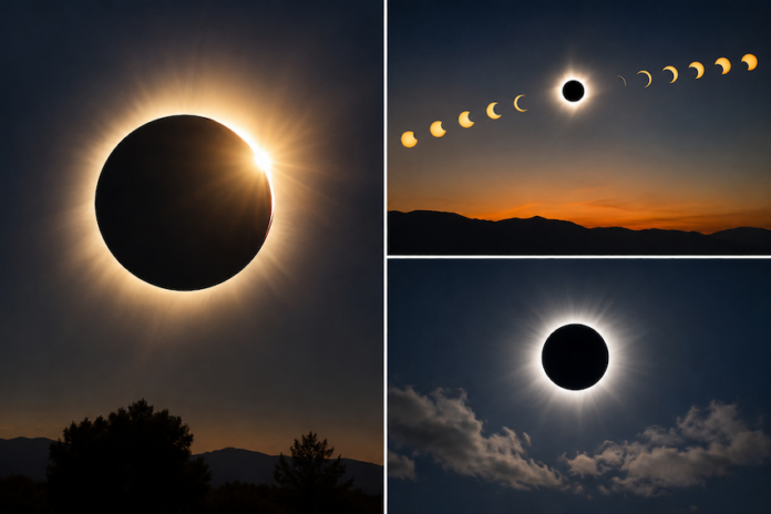 Eclissi, immagine generata con l'IA
