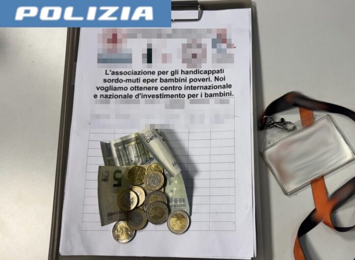 FINTA VOLONTARIA RACCOGLIEVA DENARO FUORI DA UN OSPEDALE CITTADINO INDIVIDUATA E DENUNCIATA DALLA POLIZIA DI STATO