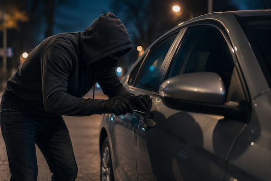 furto d'auto, immagine creata con l'IA