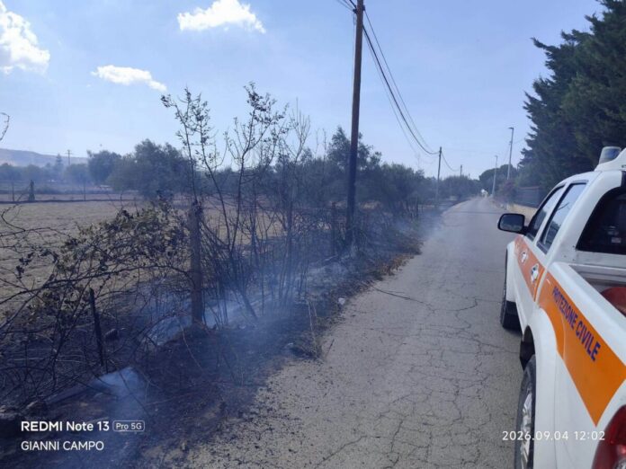 Protezione Civile, incendio Ragusa
